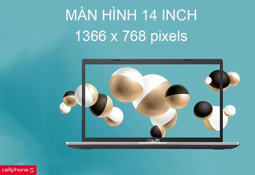 Màn hình 14 inch, hỗ trợ HD webcam mượt mà khi sử dụng