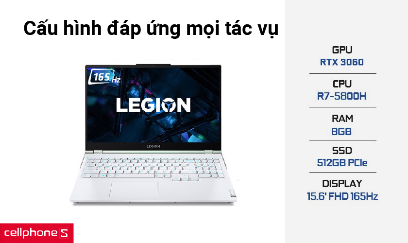 Laptop Lenovo Gaming Legion 5 15ACH6H 82JU00DGVN