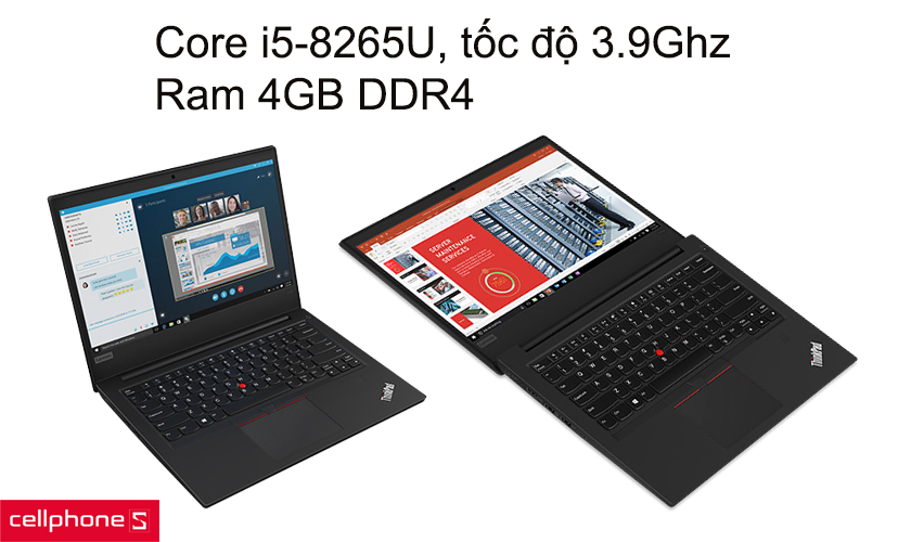 Hiệu năng tốt với chip Core i5-8265U, tốc độ 3.9Ghz, Ram 4GB DDR4