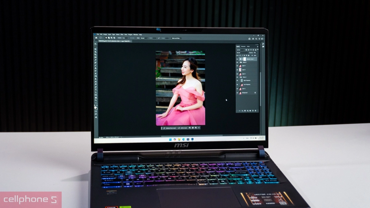 Bộ nhớ RAM, ổ cứng của laptop MSI Vector A16 HX A8WHG-010VN