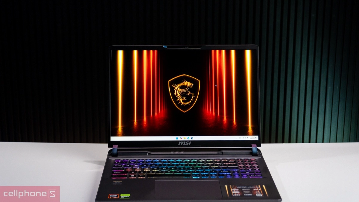 Chất lượng âm thanh sống động của laptop MSI Vector A16 HX A8WHG-010VN