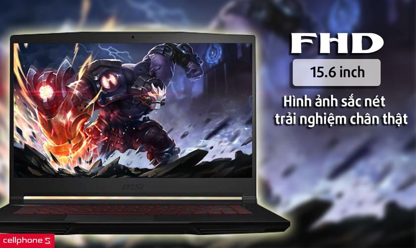 Màn hình 15.6 inch FullHD IPS, tần số 60Hz