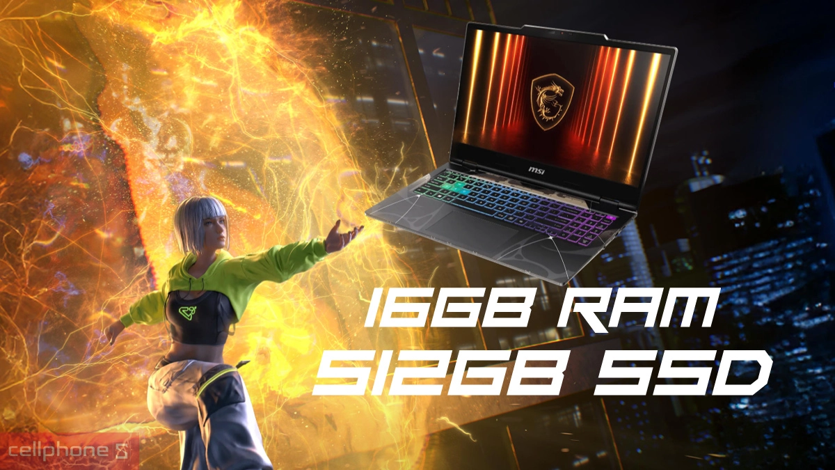 Bộ nhớ RAM, ổ cứng của laptop MSI Cyborg 15 B13WEKG-676VN