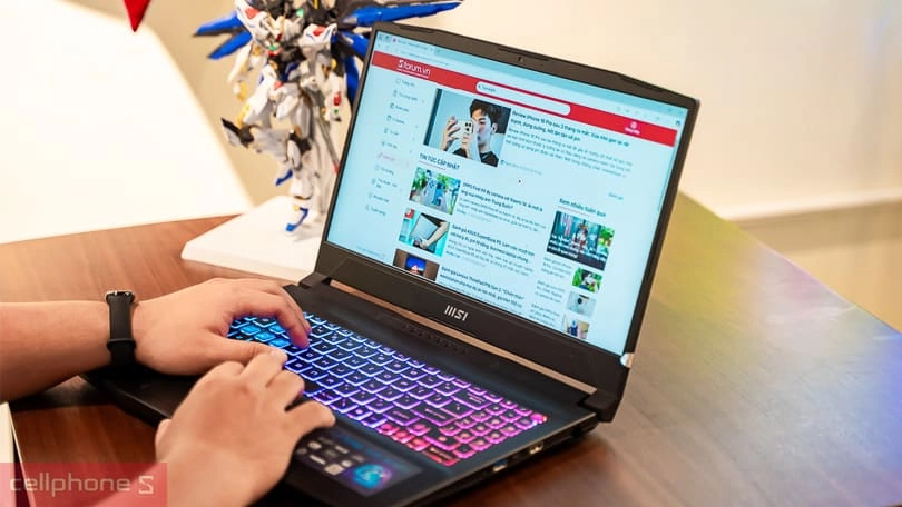 Laptop MSI Katana có khả năng đồ hoạ tốt Khả năng đồ hoạ của MSI Katana