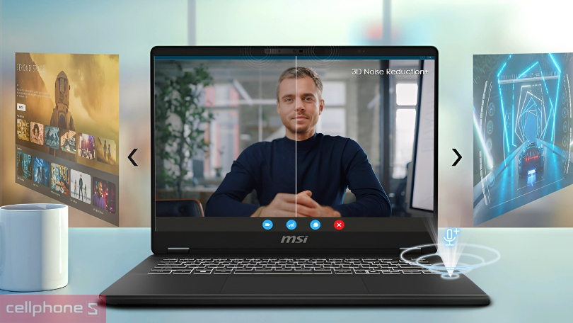 MSI Prestige 14 có hệ thống âm thanh sống động Hệ thống âm thanh MSI Prestige 14