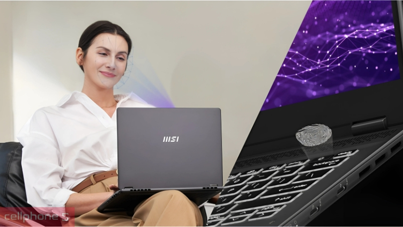 MSI Prestige 14 có khả năng bảo mật tốt Khả năng bảo mật MSI Prestige 14