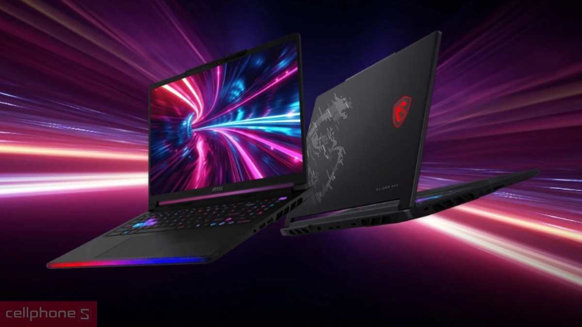MSI Raider laptop gaming cao cấp với hiệu năng mạnh mẽ