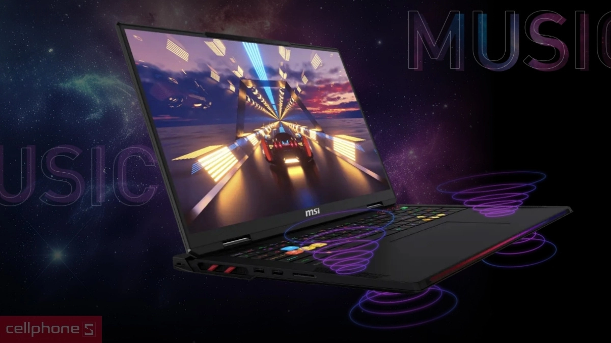 MSI Raider sở hữu hệ thống 4 đến 6 loa tinh chỉnh Dynaudio