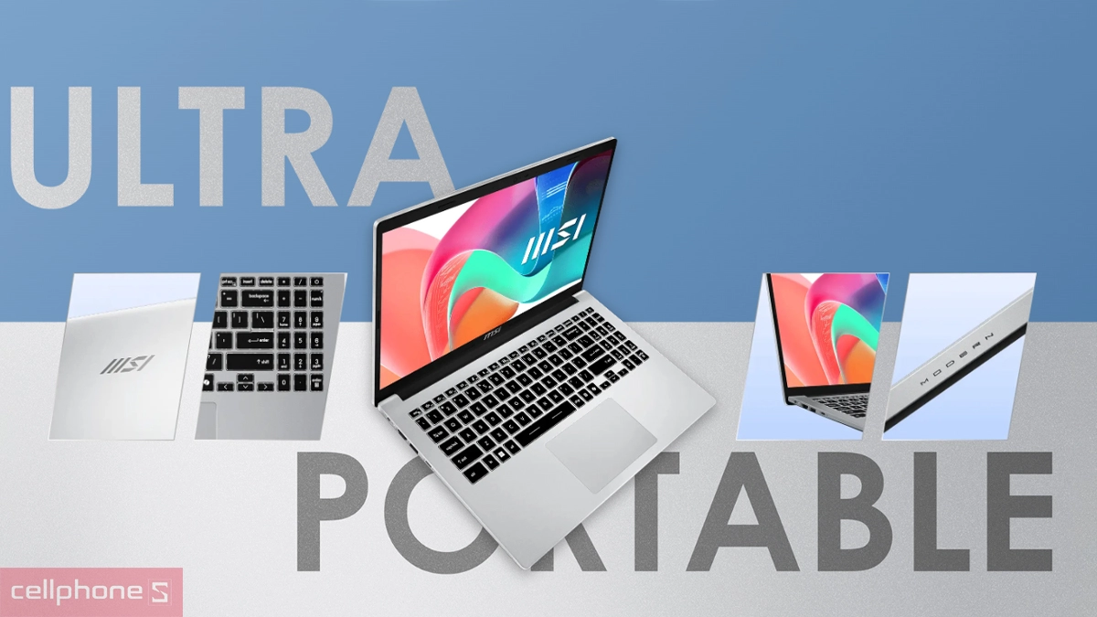 Thiết kế laptop MSI Modern 15 F13MG-667VN