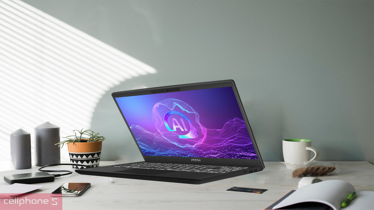 Cổng kết nối laptop MSI Modern 15 H AI C2HMG-220VN