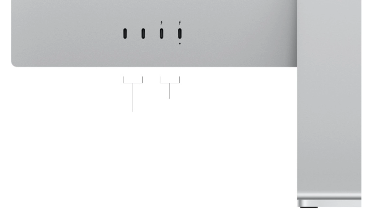 Cổng kết nối Apple Studio Display 27 5K chân đế điều chỉnh 2026