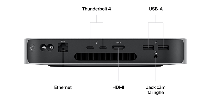 Mac mini M2 2023 24GB 512GB - Thiết kế nhỏ gọn cùng hiệu năng vượt trội
