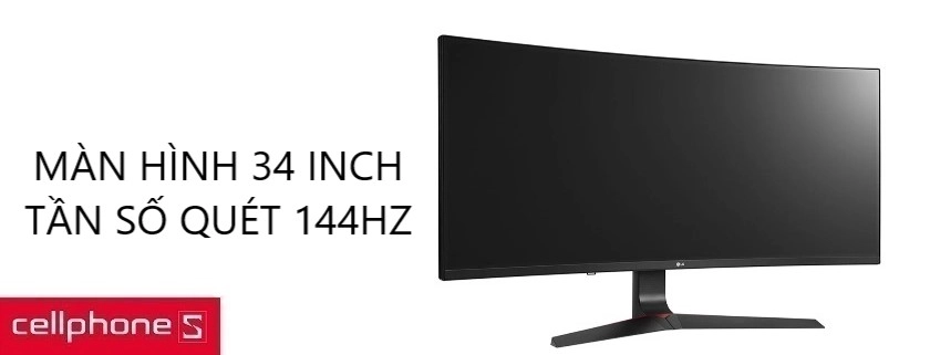 Kích thước 34 inch, tần số quét 144Hz, trang bị nhiều công nghệ tân tiến