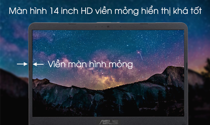 Màn hình 14-inch (1366 x 768), công nghệ hình ảnh độc quyền Asus Splendid