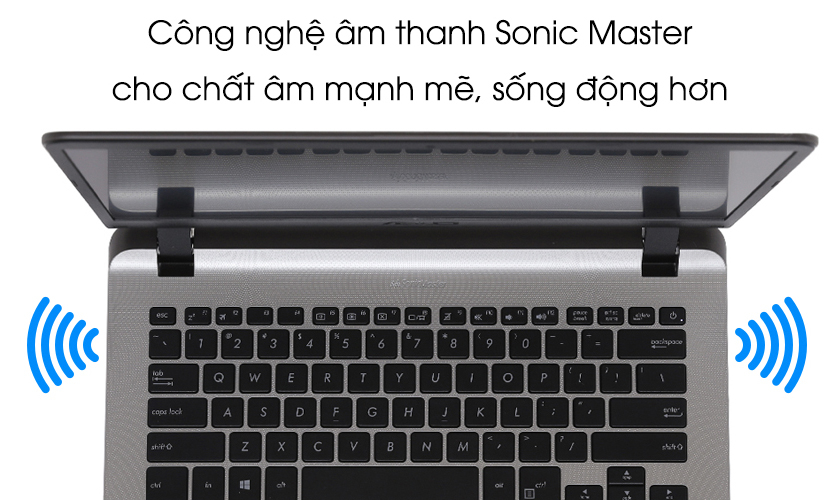 Âm thanh Asus SonicMaster phát ra to và rõ, âm bass có chiều sâu