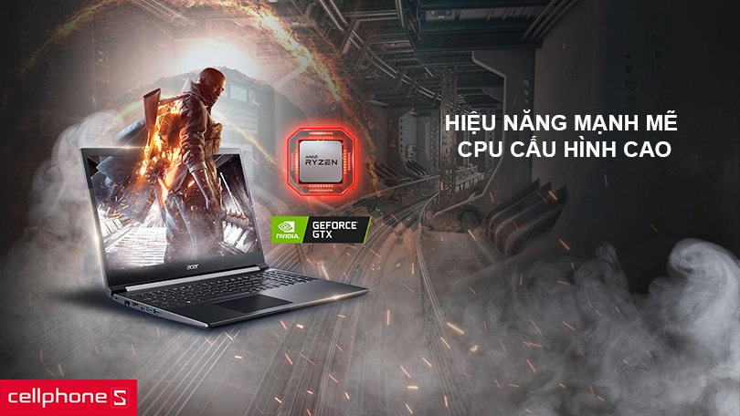 Hiệu năng mạnh mẽ với bộ vi xử lý cấu hình cao