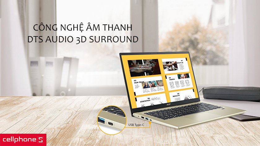 Âm thanh chất lượng với công nghệ DTS Audio 3D Surround