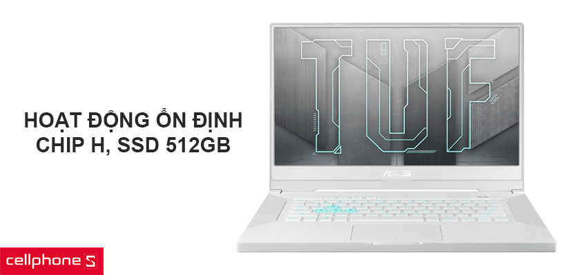 Hoạt động ổn định với chip H, SSD 512GB