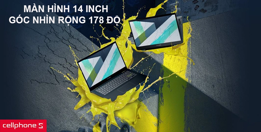 Thiết kế mỏng nhẹ, màn hình 14 inch nhỏ gọn