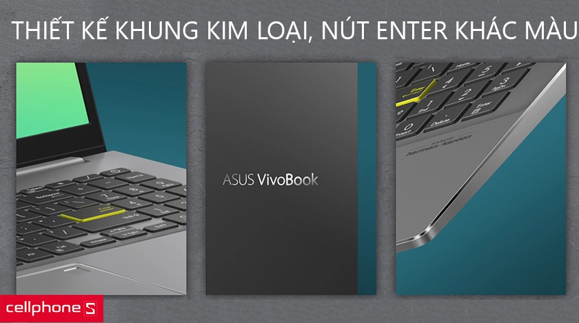 Thiết kế khung kim loại, nút Enter khác màu độc đáo