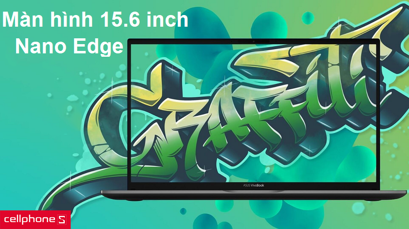 Màn hình 15.6 inch, công nghệ NanoEdge tạo diện tích hiển thị lớn