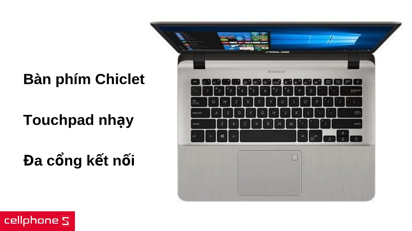 Bàn phím Chiclet, Touchpad nhạy và tích hợp nhiều cổng kết nối