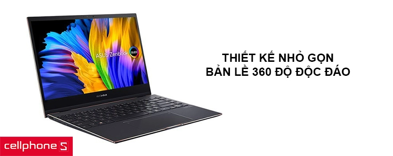 Thiết kế nhỏ gọn, bản lề 360 độ độc đáo