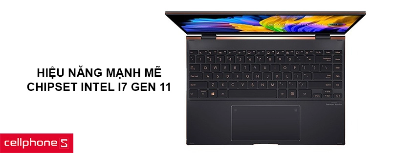 Hiệu năng mạnh mẽ với chipset Intel i7 gen 11, SSD PCIE dung lượng cao