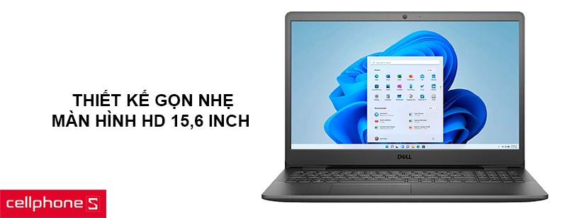 Thiết kế gọn nhẹ, màn hình HD 15,6 inch hiển thị rõ nét