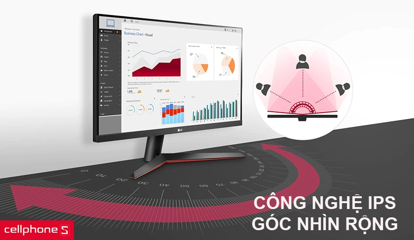 Màn hình IPS, màu sắc chân thực, nhiều chế độ bảo vệ mắt