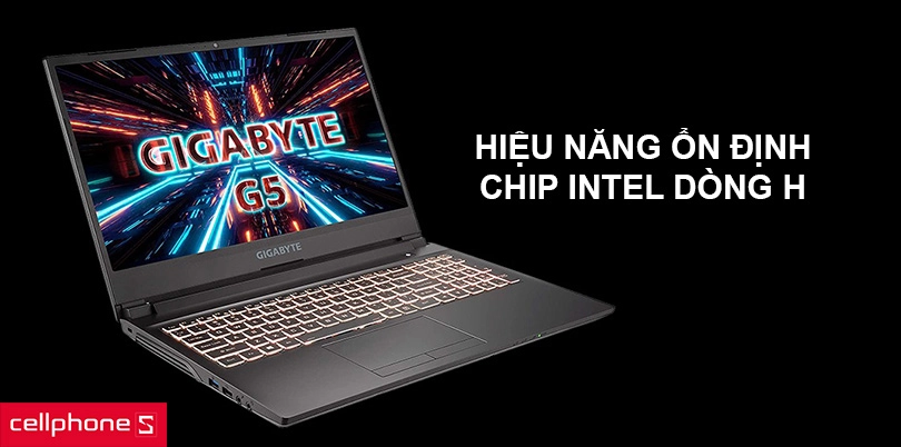 Hiệu năng ổn định với chip Intel dòng H, card đồ họa chất lượng cao