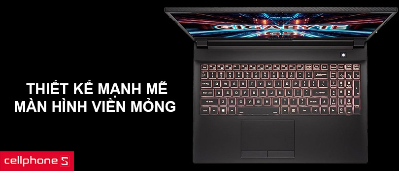 Thiết kế mạnh mẽ, màn hình viền mỏng hiển thị rõ nét