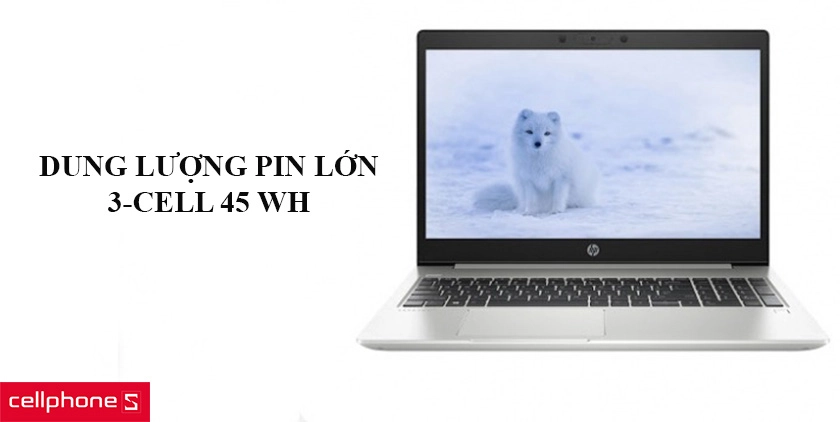 Dung lượng pin lớn - 3-cell, 45 Wh Li-ion