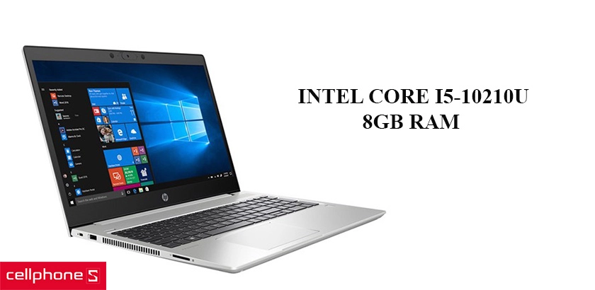 Hiệu năng mạnh mẽ với Intel Core i5-10210U, 8GB RAM cho khả năng đa nhiệm cao