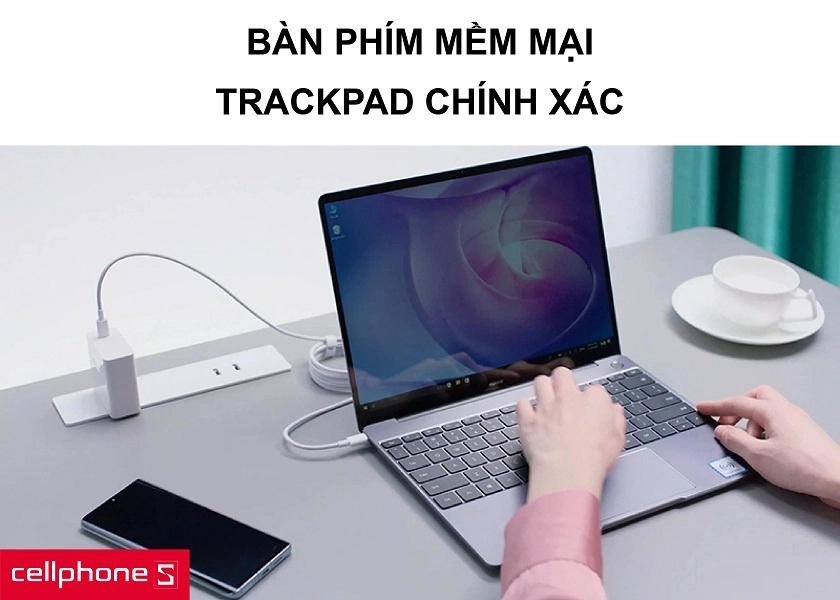 Bàn phím mềm mại chuẩn xác cùng Trackpad rộng và trang bị nhiều cảm biến cảm ứng