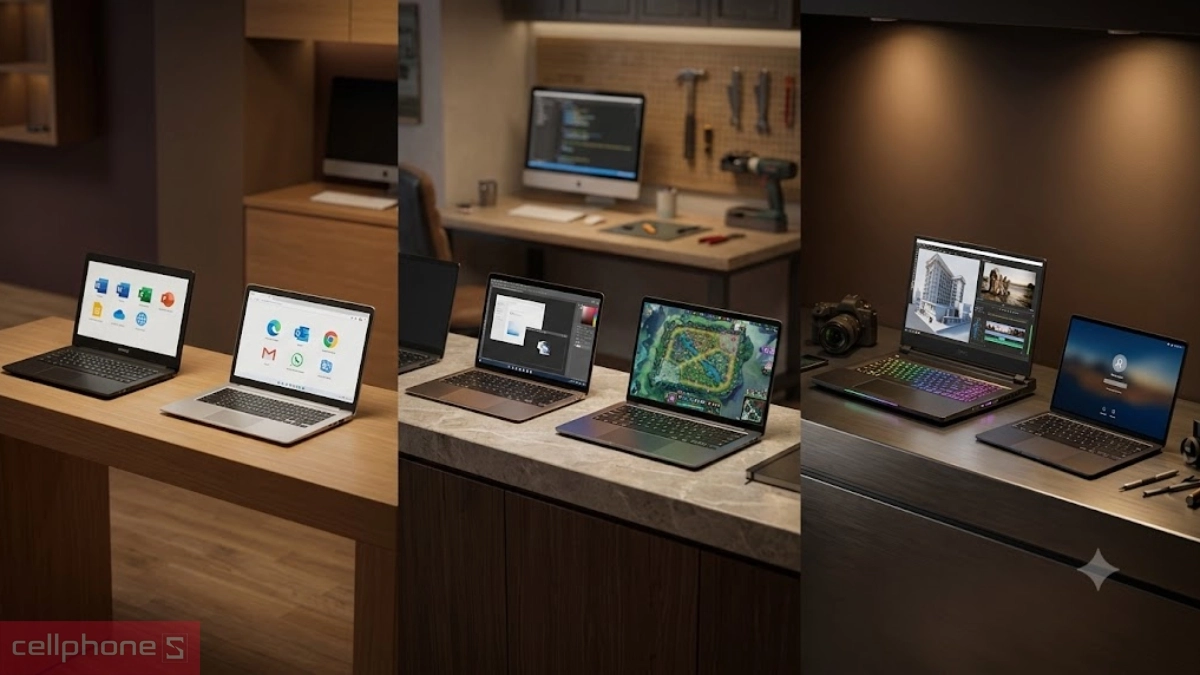 Bảng giá Laptop theo từng nhu cầu sử dụng và phân khúc