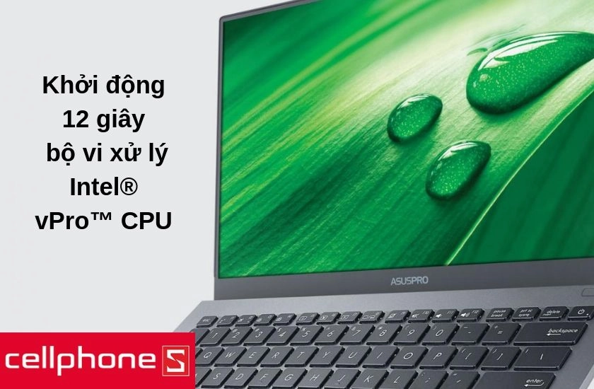 Laptop Asus B9440UA khởi động nhanh chỉ trong 12 giây