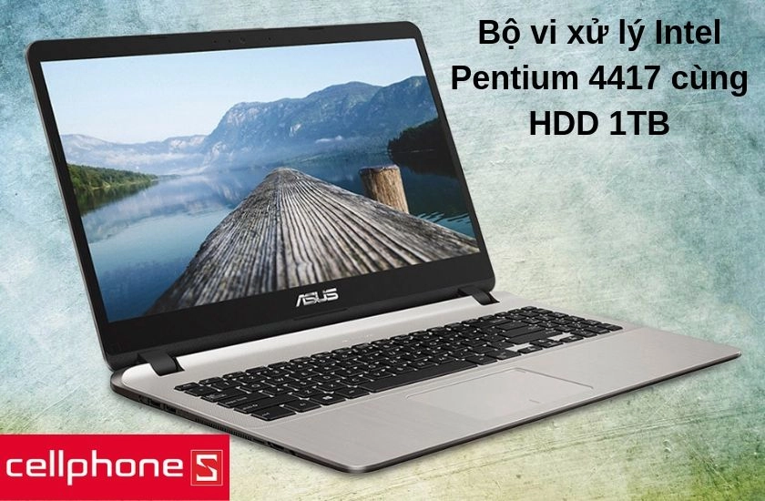 Bộ vi xử lý Intel Pentium 4417 cùng HDD dung lượng 1TB giúp chạy mượt mà mọi thao tác