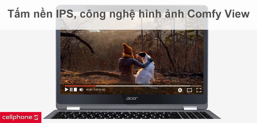 Hiển thị hình ảnh tuyệt vời với tấm nền IPS, công nghệ hình ảnh ComfyView