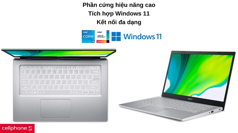 Phần cứng hiệu năng cao với Intel đời 11 và 512 GB lưu trữ