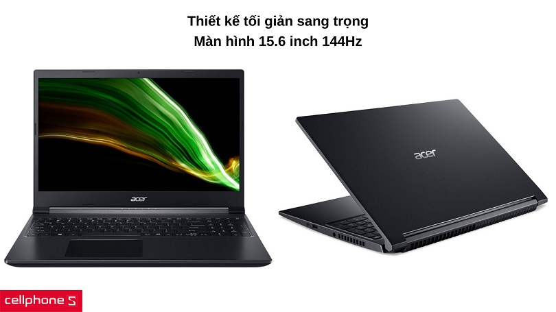 Thiết kế tối giản hiện đại, màn hình 144 Hz mượt nét