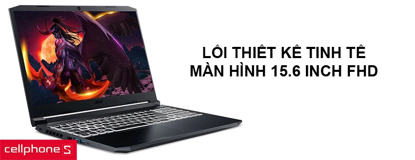 Lối thiết kế tinh tế, màn hình 15.6 inch FHD