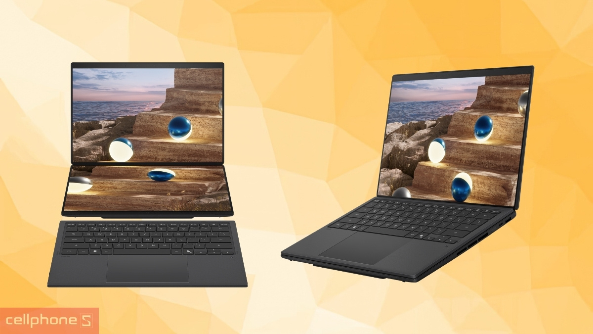 Thiết kế linh hoạt của Laptop Asus Zenbook Duo UX8407AA-SN138WS