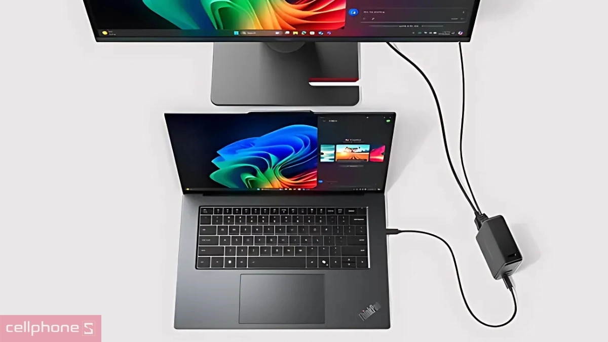 Pin, cổng kết nối của laptop Lenovo ThinkPad X9-15 Gen 1 Aura Edition 21Q60052VN