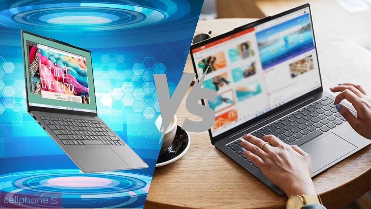 So sánh laptop Lenovo Yoga Slim 7 14IMH9 83CV00DKVN và Slim 6 14IRH8 83E00008VN