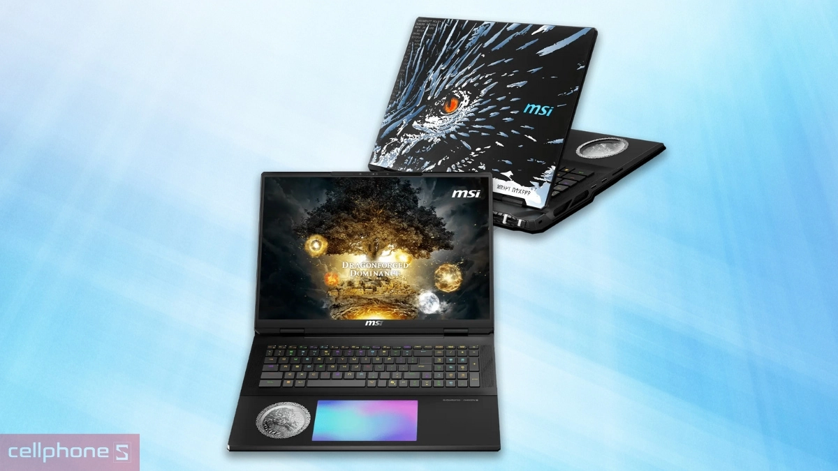 Thiết kế laptop MSI Titan 18 HX AI Dragon Edition Norse Myth A2XWJG-034VN
