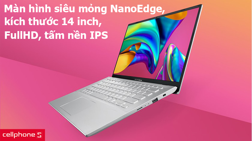 Màn hình siêu mỏng NanoEdge, kích thước 14 inch, FullHD, tấm nền IPS
