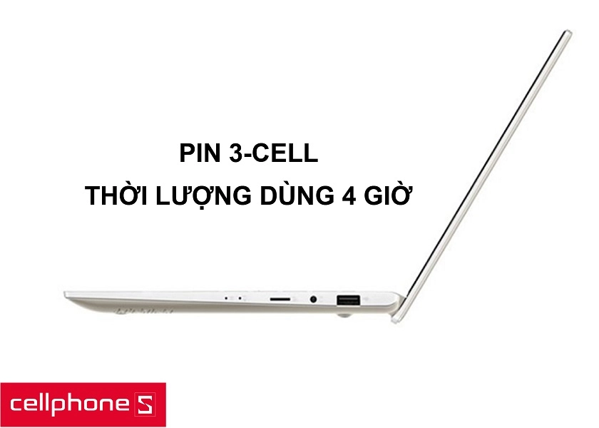 Viên pin 3-cell 42WHr cho thời lượng sử dụng 4 giờ cùng khả năng tản nhiệt tốt