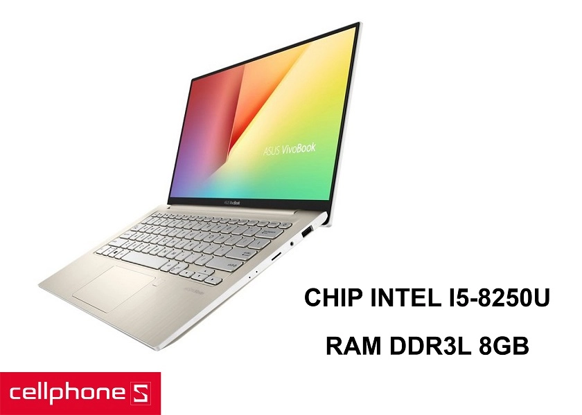 Hiệu năng mạnh mẽ với chip Intel i5-8250U cùng bộ ram 8GB