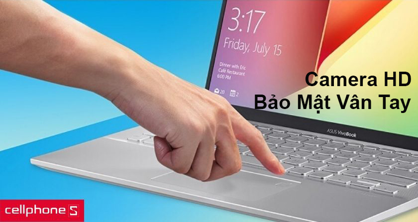 Camera HD gọi video qua ứng dụng và bảo mật vân tay cùng bluetooth 4.1